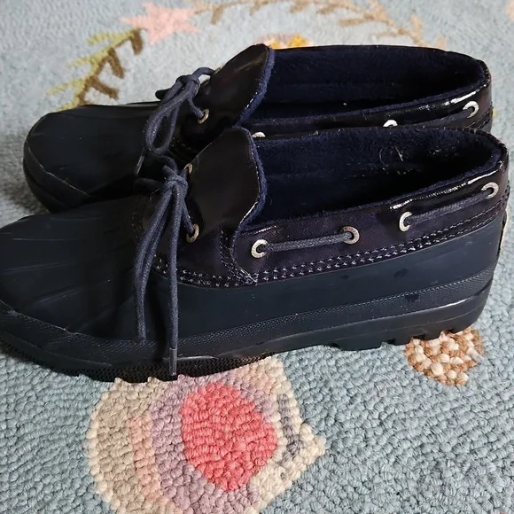 Speery Top Sider Bavy Blue Duck Boots - Picture 2 of 6